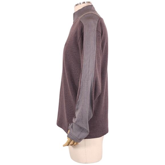 Icebreaker Men's 1/2 Zip Sweater Brown/Gray Sz Large - Picture 2 of 8